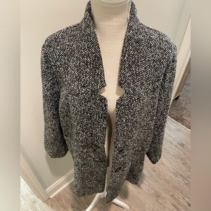 Old Navy Ladies Tweed long Coat Jacket (not lined) size Large winter
